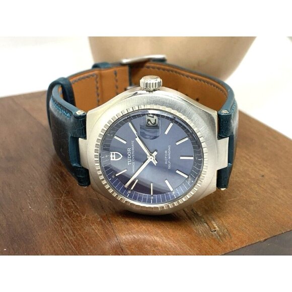 Tudor Mens Watch 9101/0 Vintage Prince Oysterdate Swiss Automatic Blue Dial 38mm - Picture 7 of 13